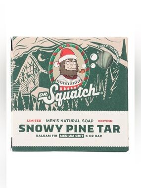 Dr. Squatch LIMITED EDITION Snowy Pine Tar Medium Grit Soap